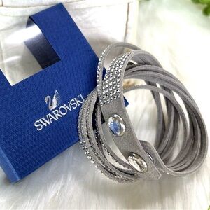DISCONTINUED, Authentic Swarovski Slake Light Gray Wrap Bracelet (choker).BNIB.